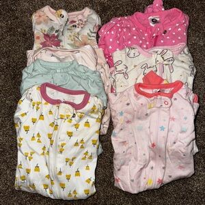 Baby girl sleeper bundle